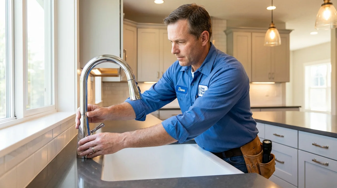 Kitchen faucet installation by Johns Plumbing LLC in South Pasadena